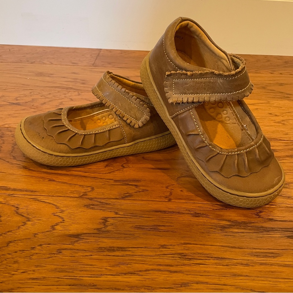 Livie & Luca Brown Leather Mary Jane Shoes